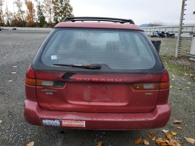 4S3BK4351T7931376 - 1996 SUBARU LEGACY L RED photo 6