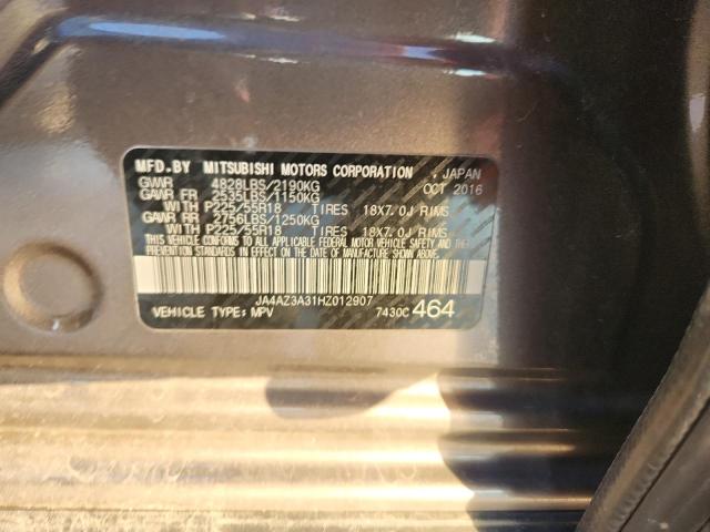 JA4AZ3A31HZ012907 - 2017 MITSUBISHI OUTLANDER SE BROWN photo 13