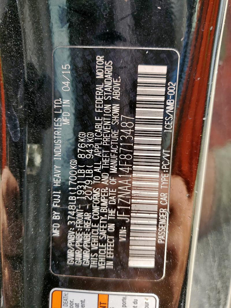 JF1ZNAA14F8713487 - 2015 TOYOTA SCION FR-S 黑色 照片 12