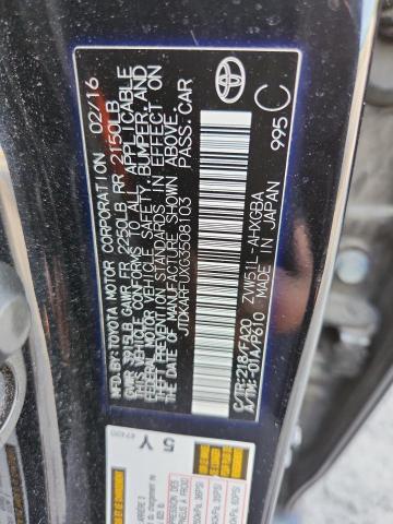 JTDKARFUXG3508103 - 2016 TOYOTA PRIUS BLACK photo 12