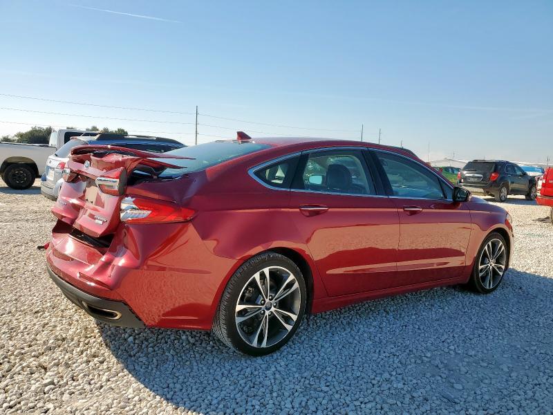 3FA6P0K90KR268007 - 2019 FORD FUSION TITANIUM Rouge photo 3