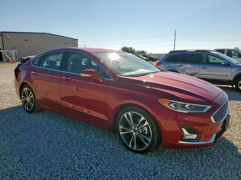 3FA6P0K90KR268007 - 2019 FORD FUSION TITANIUM Rouge photo 4