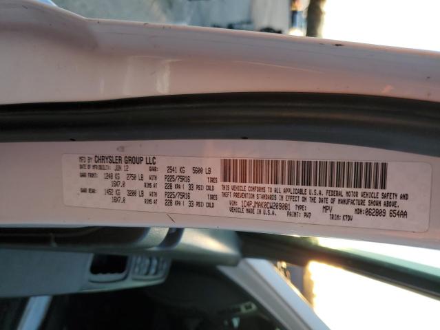 1C4PJMAK0CW209081 - 2012 JEEP LIBERTY SPORT WHITE photo 13