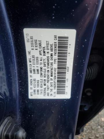 1HGCR2F75DA191452 - 2013 HONDA ACCORD EX BLUE photo 12