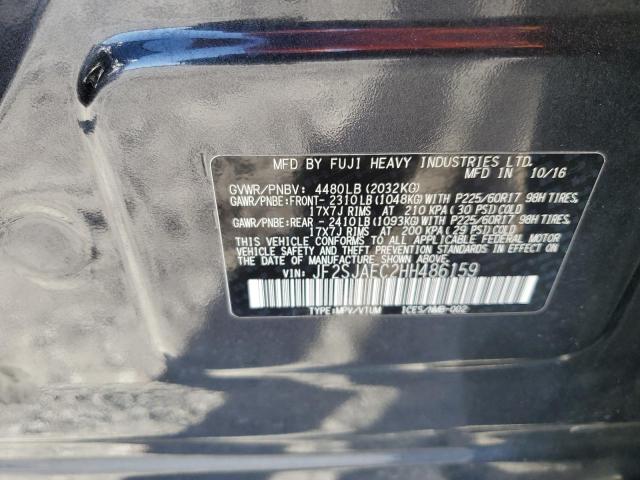 JF2SJAEC2HH486159 - 2017 SUBARU FORESTER 2.5I PREMIUM GRAY photo 14