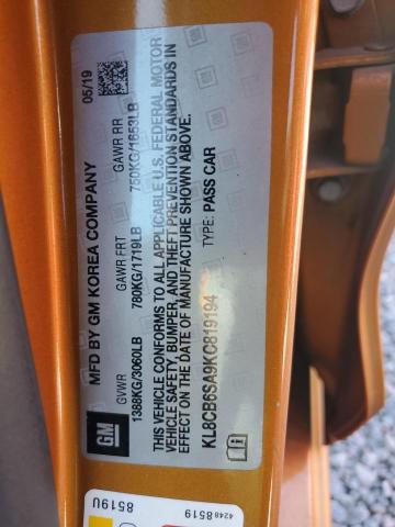 KL8CB6SA9KC819194 - 2019 CHEVROLET SPARK LS Қызғылт сары фото 12