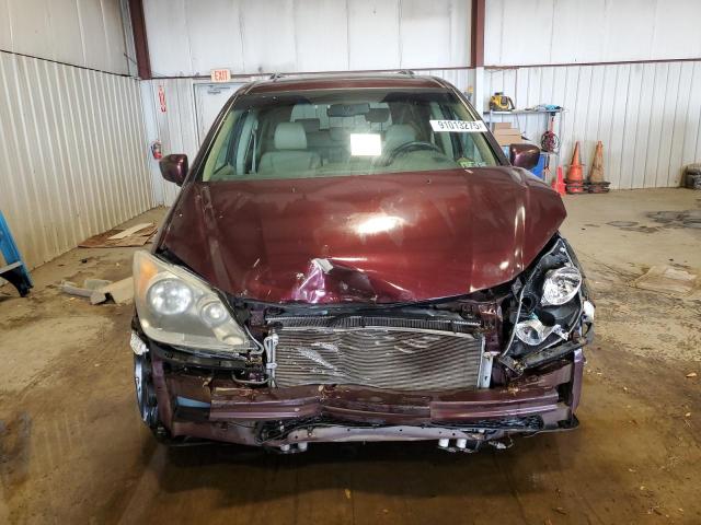 5FNRL38719B406921 - 2009 HONDA ODYSSEY EXL Bordo foto 5