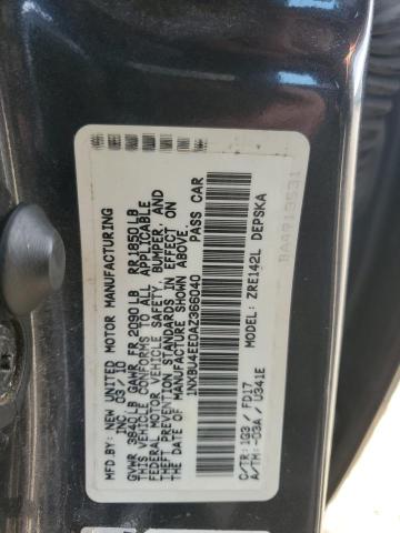 1NXBU4EE0AZ366040 - 2010 TOYOTA COROLLA BASE CHARCOAL photo 12