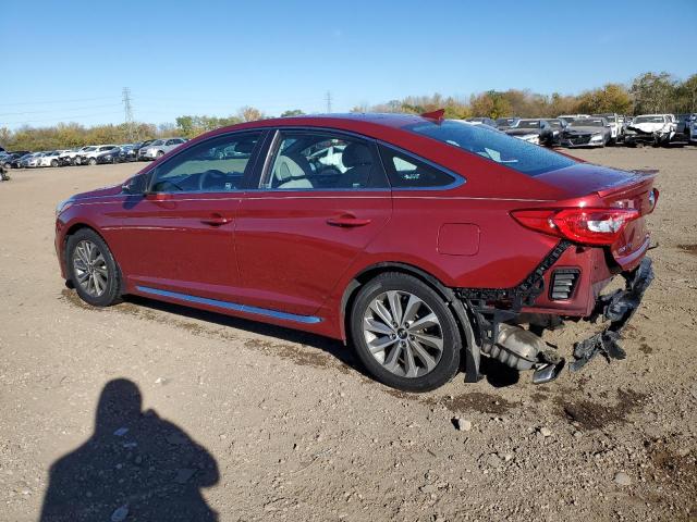 5NPE34AF2GH349813 - 2016 HYUNDAI SONATA SPORT RED photo 2