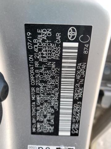 JTDEPRAE9LJ062172 - 2020 TOYOTA COROLLA LE 银色 照片 13