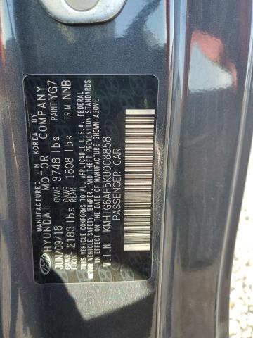 KMHTG6AF5KU008858 - 2019 HYUNDAI VELOSTER BASE GRAY photo 12