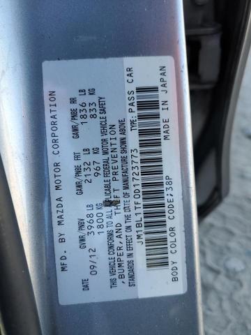 JM1BL1TF0D1723773 - 2013 MAZDA 3 I SILVER photo 12