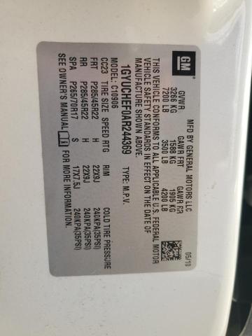 1GYUCHEF0AR244369 - 2010 CADILLAC ESCALADE ESV LUXURY Biały zdjęcie 14