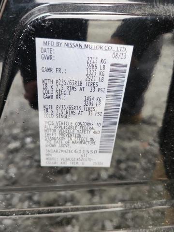 5N1AR2MN2EC611550 - 2014 NISSAN PATHFINDER S Қара фото 13