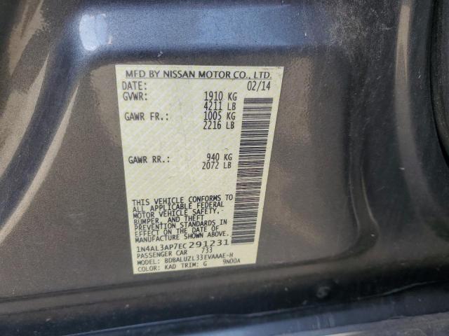 1N4AL3AP7EC291231 - 2014 NISSAN ALTIMA 2.5 GRAY photo 12