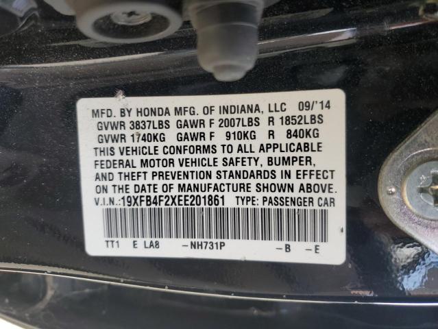 19XFB4F2XEE201861 - 2014 HONDA CIVIC HYBRID 黑色 照片 12