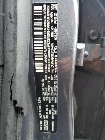 ZASFAKNN8J7B65799 - 2018 ALFA ROMEO STELVIO TI SPORT GRAY photo 12