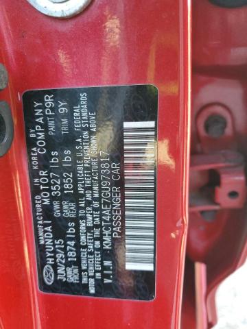 KMHCT4AE7GU973817 - 2016 HYUNDAI ACCENT SE RED photo 12