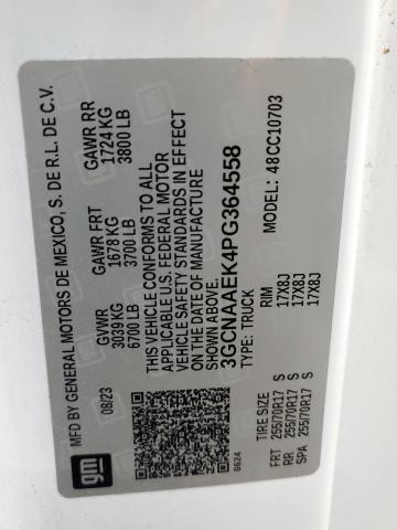 3GCNAAEK4PG364558 - 2023 CHEVROLET SILVERADO C1500 白色 照片 12