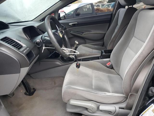 2HGFA15599H515719 - 2009 HONDA CIVIC LX BLACK photo 7