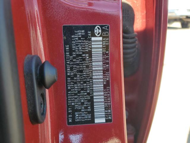 5YFBURHE3HP609621 - 2017 TOYOTA COROLLA L 红色 照片 12