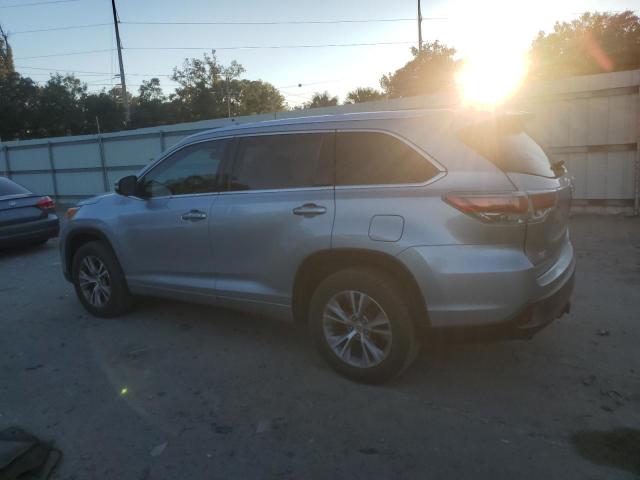 5TDKKRFH6FS064716 - 2015 TOYOTA HIGHLANDER XLE ვერცხლისფერი ფოტო 2