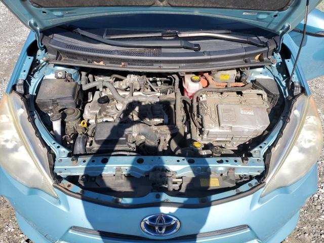 JTDKDTB35D1049118 - 2013 TOYOTA PRIUS C BLUE photo 11