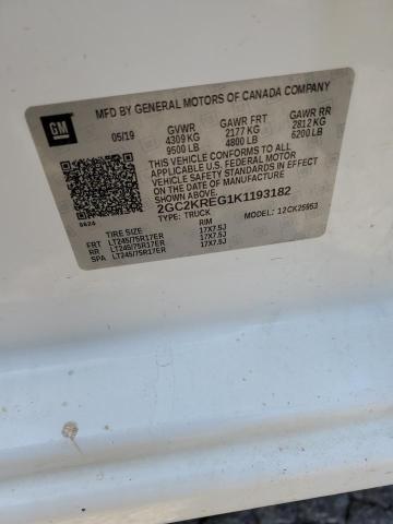 2GC2KREG1K1193182 - 2019 CHEVROLET SILVERADO K2500 HEAVY DUTY WHITE photo 12