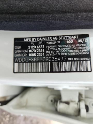 WDDGF8BB3CR236495 - 2012 MERCEDES-BENZ C 300 4MATIC WHITE photo 13