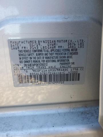 3N1AB7AP0KY299312 - 2019 NISSAN SENTRA S 银色 照片 12