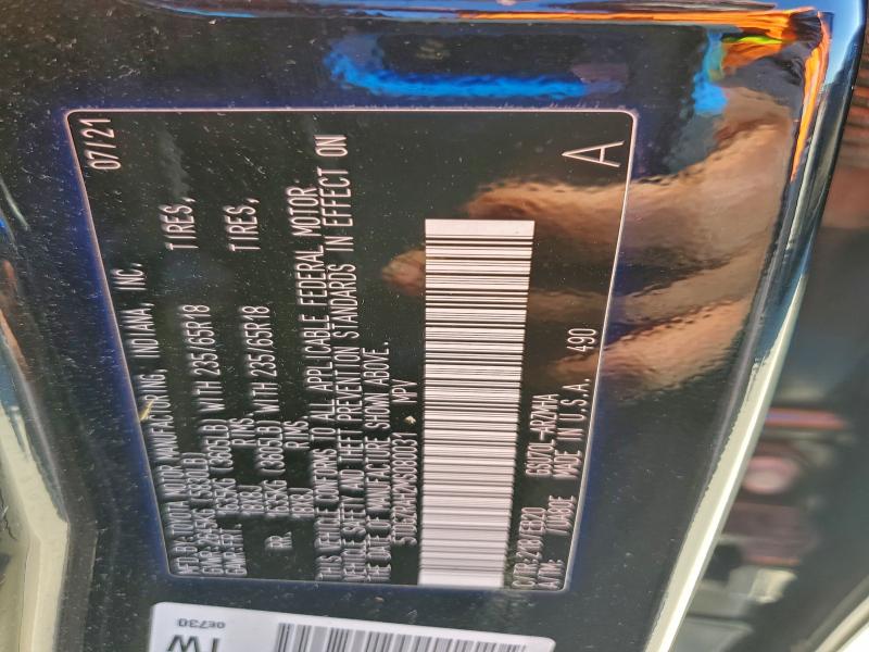 5TDGZRAH2MS080031 - 2021 TOYOTA HIGHLANDER XLE أسود صورة 13