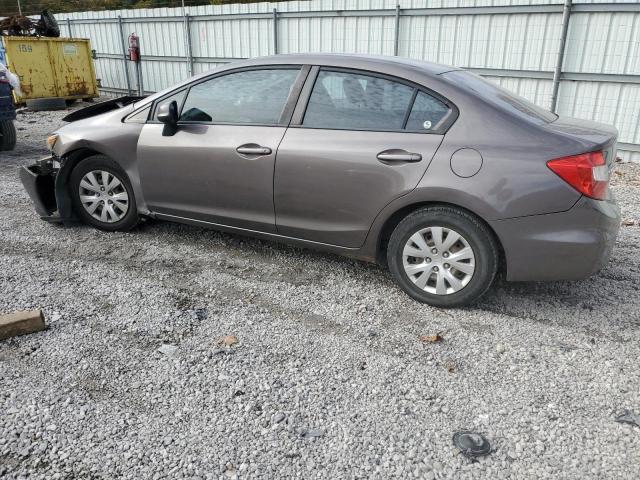 19XFB2F52CE017283 - 2012 HONDA CIVIC LX GRAY photo 2