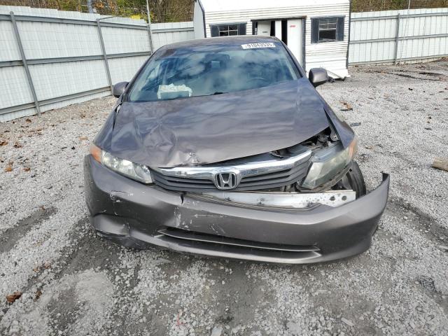 19XFB2F52CE017283 - 2012 HONDA CIVIC LX GRAY photo 5