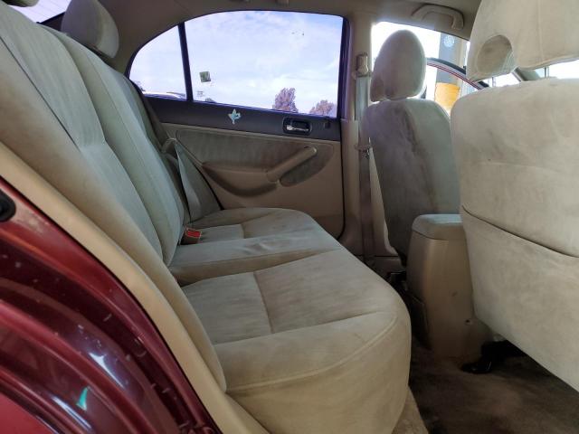 2HGES26704H566775 - 2004 HONDA CIVIC EX BURGUNDY photo 10