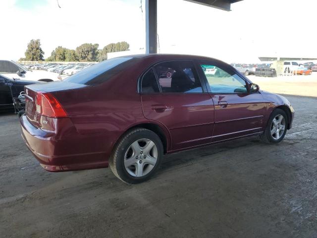 2HGES26704H566775 - 2004 HONDA CIVIC EX BURGUNDY photo 3