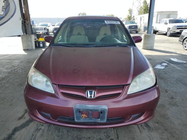 2HGES26704H566775 - 2004 HONDA CIVIC EX BURGUNDY photo 5