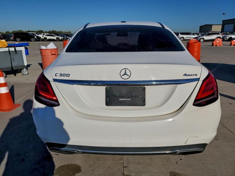 55SWF8EB0KU316650 - 2019 MERCEDES-BENZ C 300 4MATIC WHITE photo 6