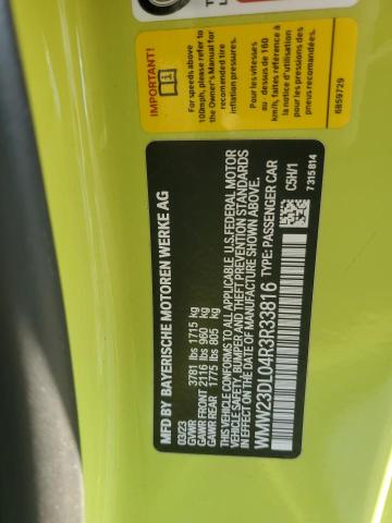 WMW23DL04R3R33816 - 2024 MINI COOPER GREEN photo 12