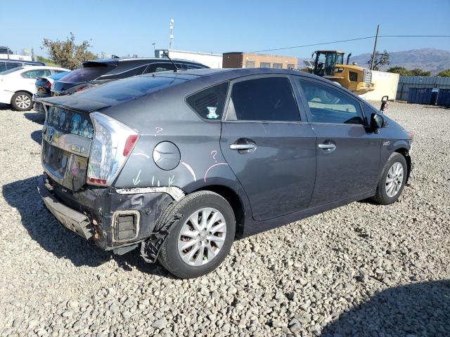 JTDKN3DP5D3045023 - 2013 TOYOTA PRIUS PLUG GRAY photo 3