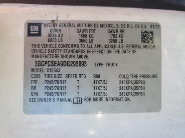 3GCPCSEA9DG293093 - 2013 CHEVROLET SILVERADO C1500 LT 白色 照片 12