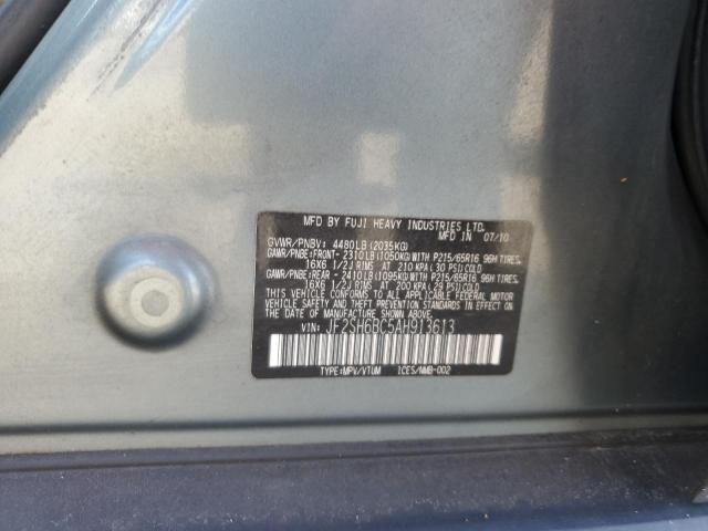 JF2SH6BC5AH913613 - 2010 SUBARU FORESTER XS Turkuaz foto 12