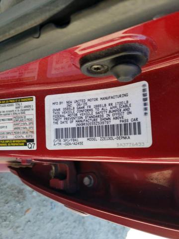 1NXBR32E55Z539797 - 2005 TOYOTA COROLLA CE 红色 照片 12