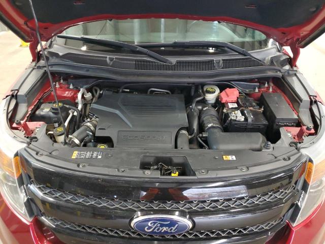 1FM5K8GT1FGB64075 - 2015 FORD EXPLORER SPORT RED photo 12