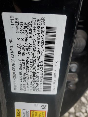 1HGCV2E37LA004396 - 2020 HONDA ACCORD SPORT BLACK photo 12