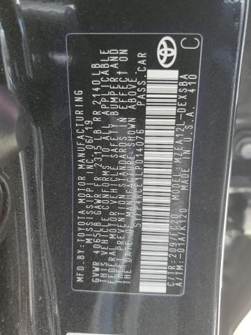 5YFP4RCE1LP014076 - 2020 TOYOTA COROLLA SE BLACK photo 12