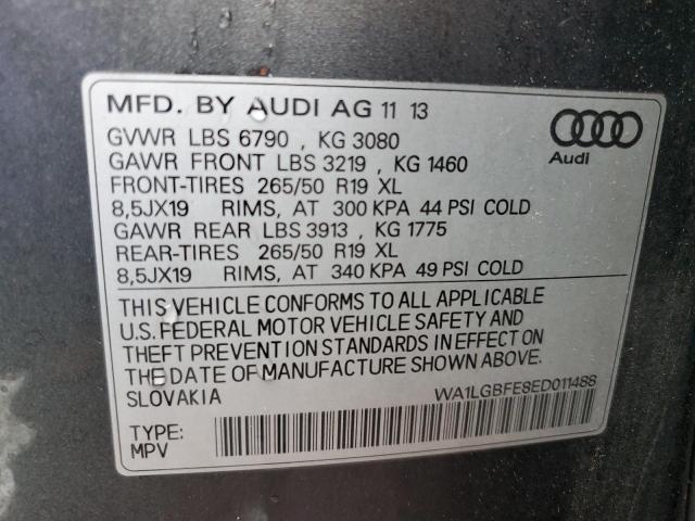 WA1LGBFE8ED011488 - 2014 AUDI Q7 PREMIUM PLUS GRAY photo 13