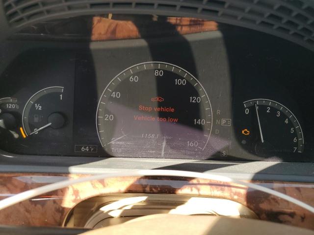 WDDNG86X38A189825 - 2008 MERCEDES-BENZ S 550 4MATIC BLACK photo 9