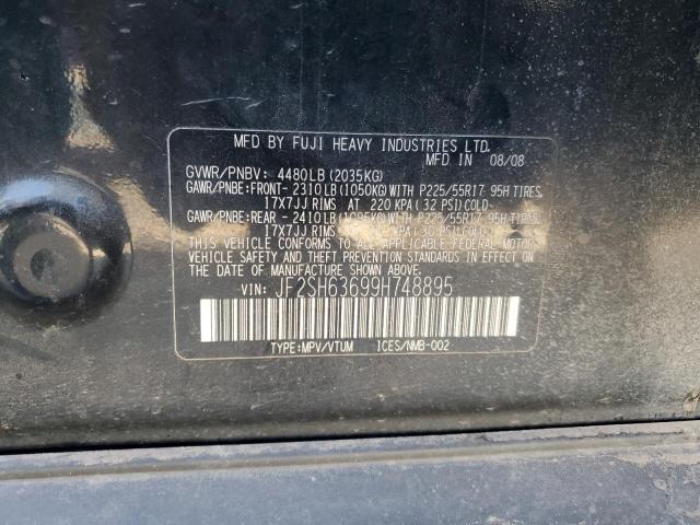 JF2SH63699H748895 - 2009 SUBARU FORESTER 2.5X PREMIUM أسود صورة 12