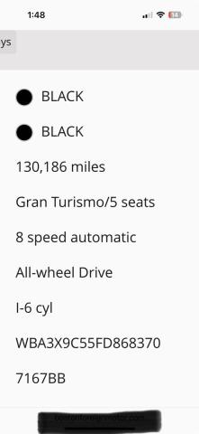 WBA3X9C55FD868370 - 2015 BMW 335 XIGT BLACK photo 10