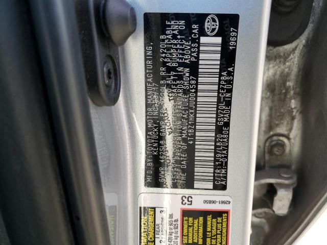 4T1BZ1HKXJU004587 - 2018 TOYOTA CAMRY XSE SILVER photo 13